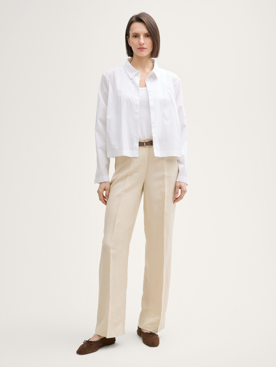 pantalón ancho ttlea con contenido de lino