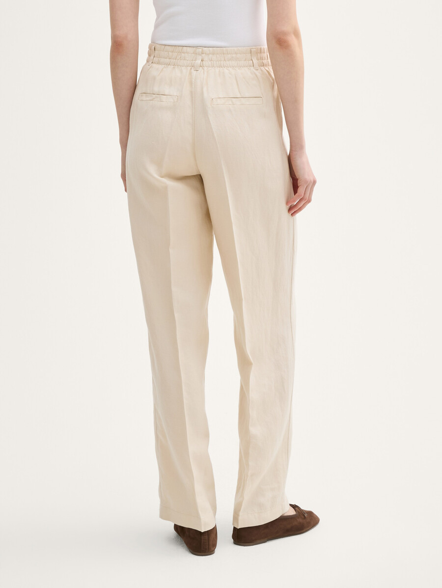 pantalón ancho ttlea con contenido de lino