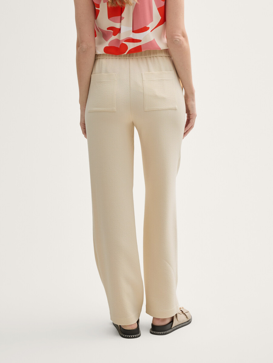 pantalones rectos de seersucker ttlea