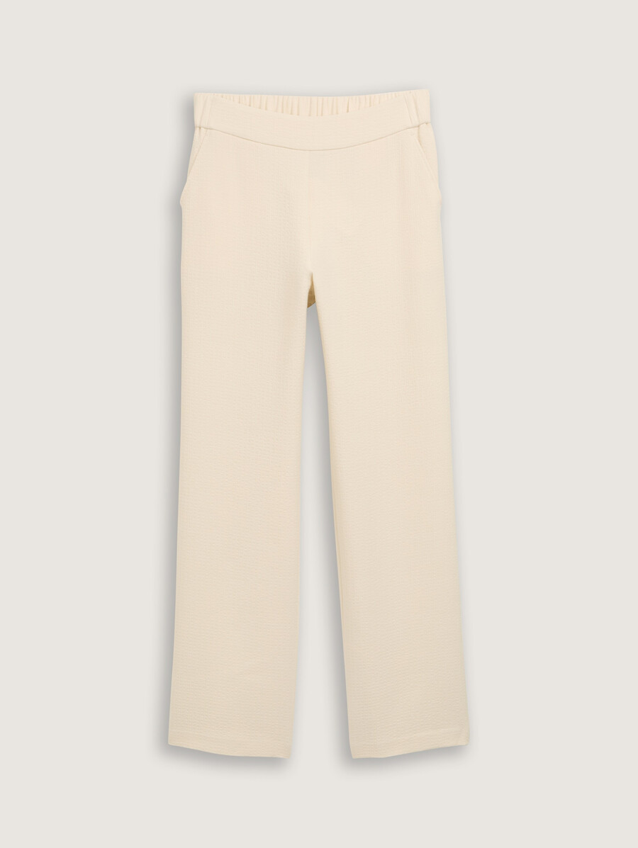 pantalones rectos de seersucker ttlea