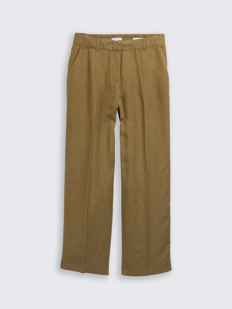 pantalón ancho ttlea con contenido de lino