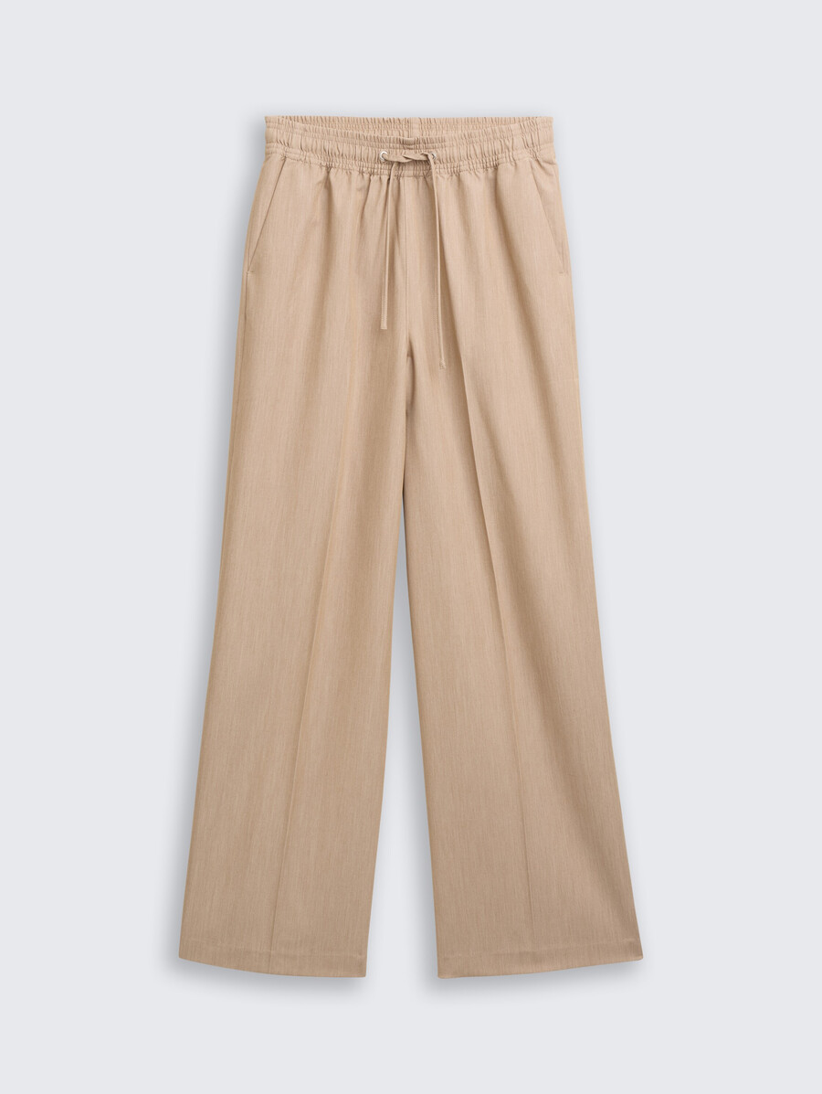 pantalones anchos con cordón