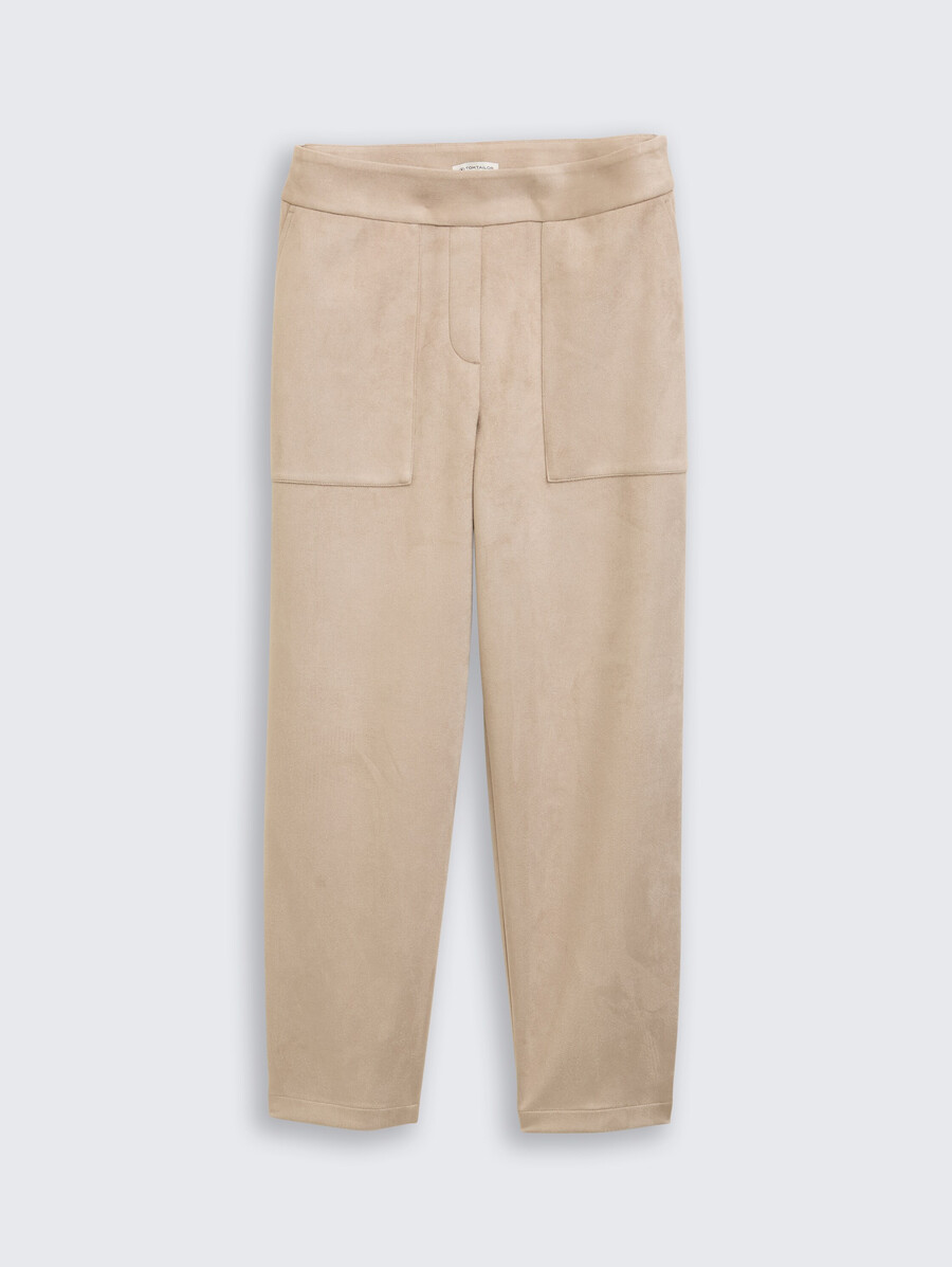 pantalones holgados con efecto ante