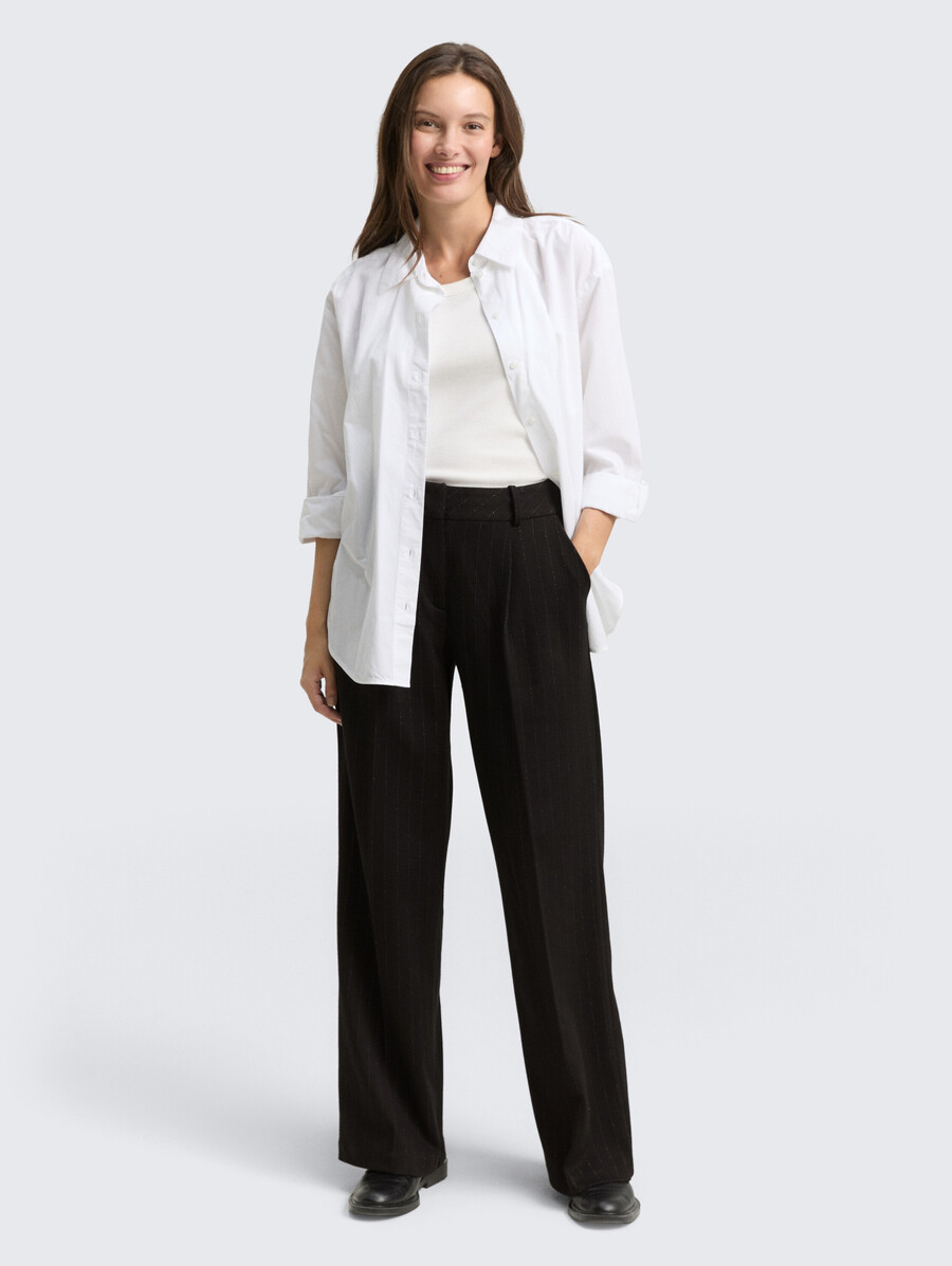 pantalón ttlea wide con efecto brillo