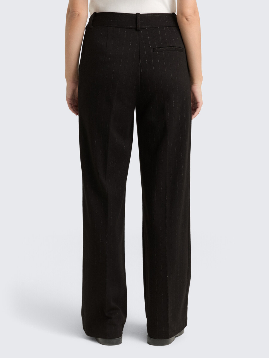 pantalón ttlea wide con efecto brillo
