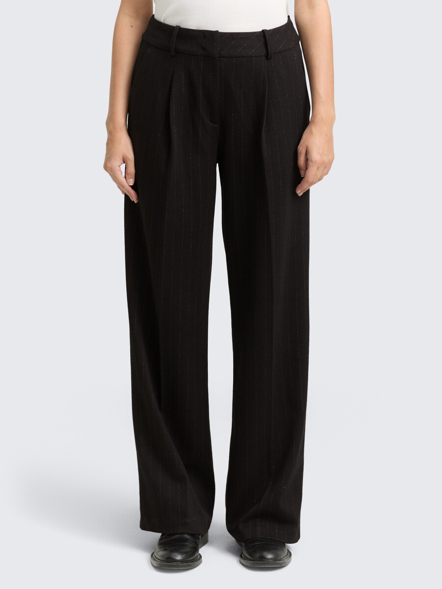 pantalón ttlea wide con efecto brillo