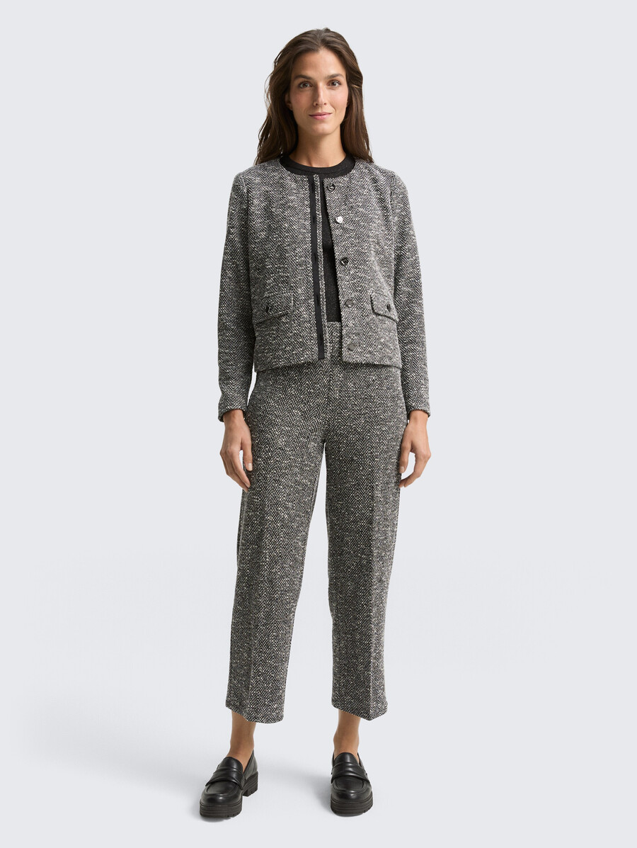 pantalones rectos de bouclé ttlea
