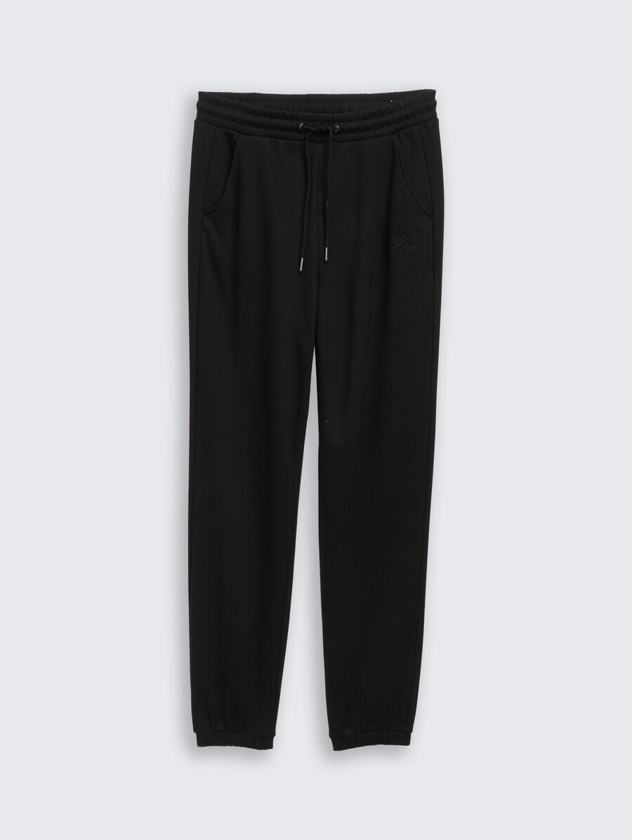 pantalón de jogging con bordado de purpurina