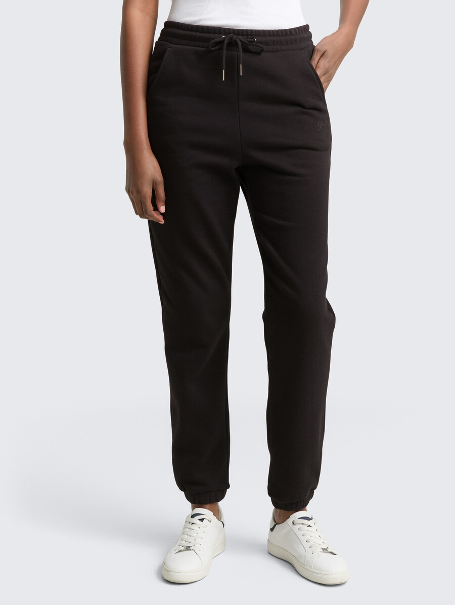 pantalón de jogging con bordado de purpurina
