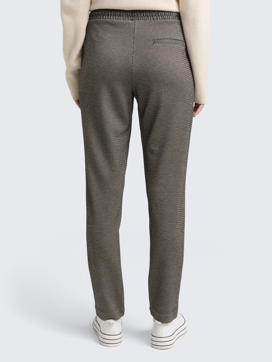 pantalón holgado de jacquard ajustado con cordón