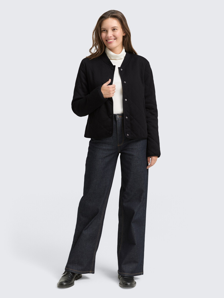 chaqueta acolchada con efecto brillo
