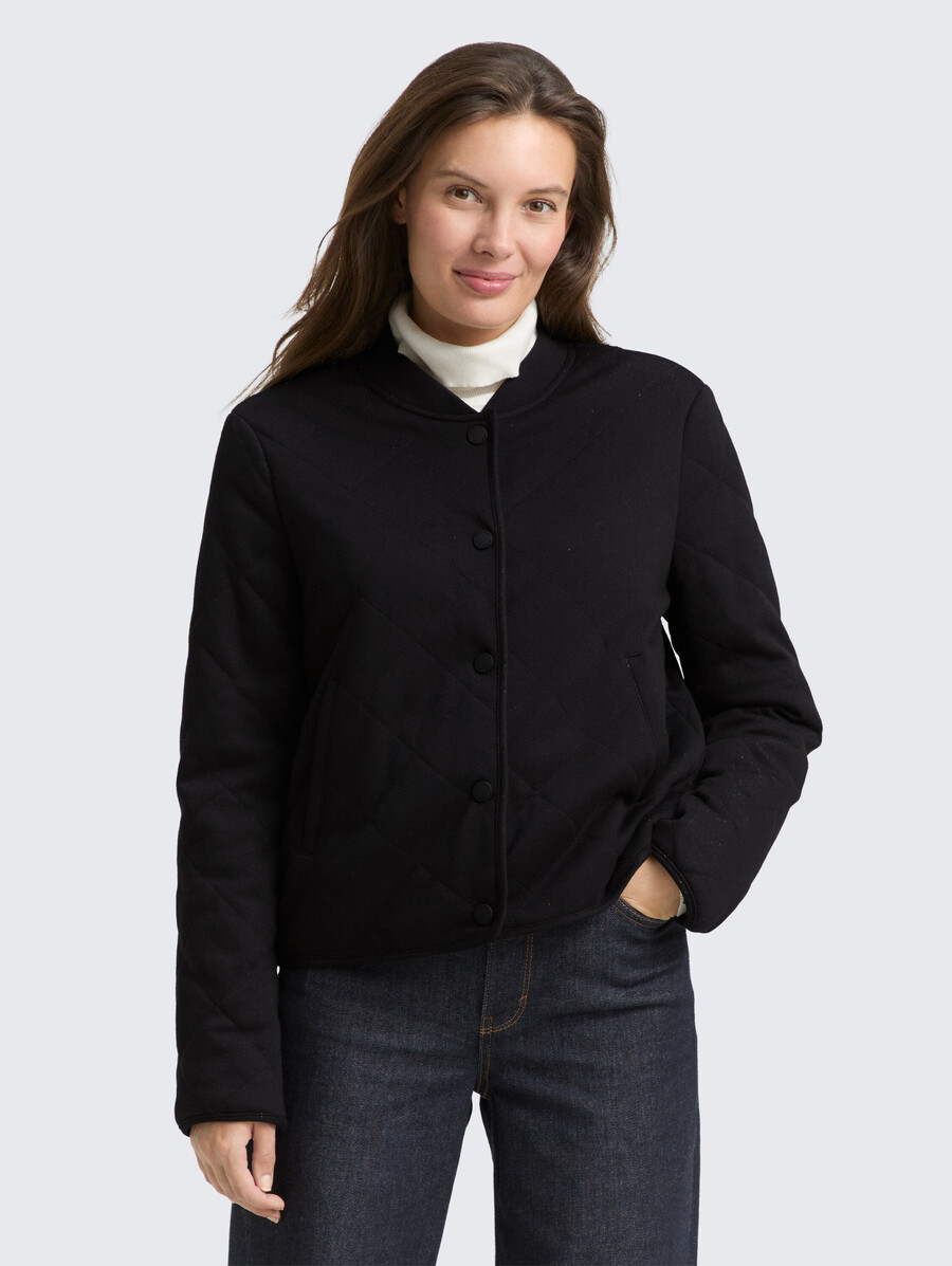 chaqueta acolchada con efecto brillo