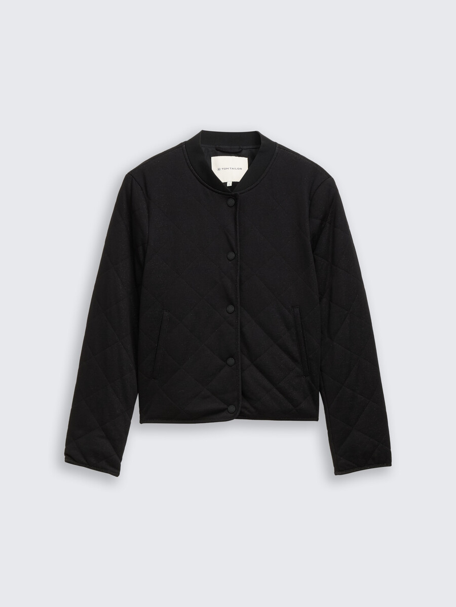 chaqueta acolchada con efecto brillo