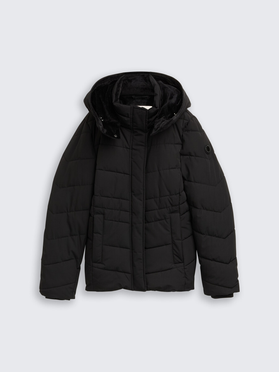 chaqueta acolchada con capucha desmontable