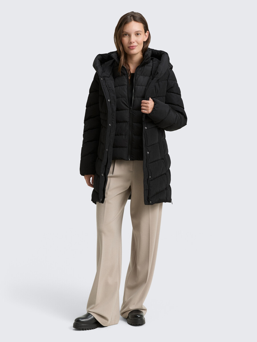 abrigo acolchado con look 2 en 1