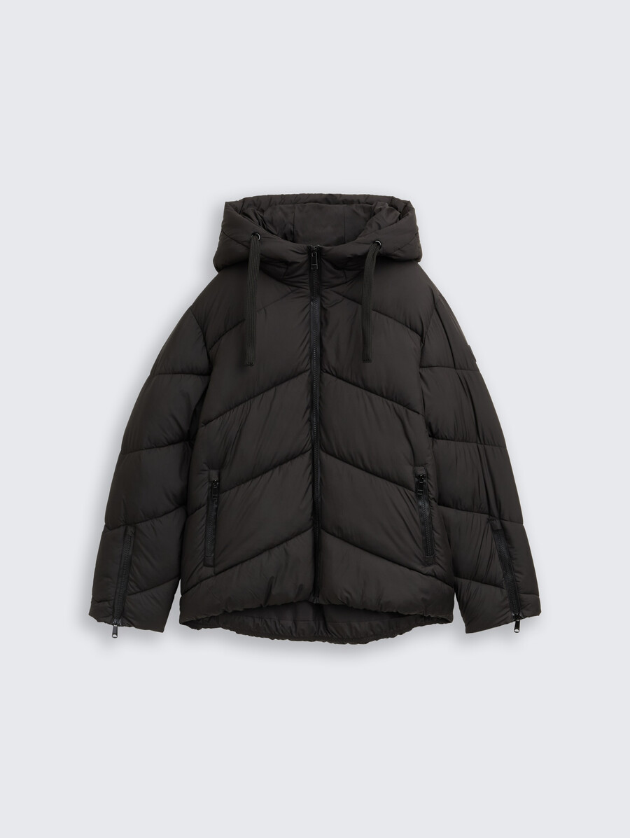 chaqueta acolchada con capucha