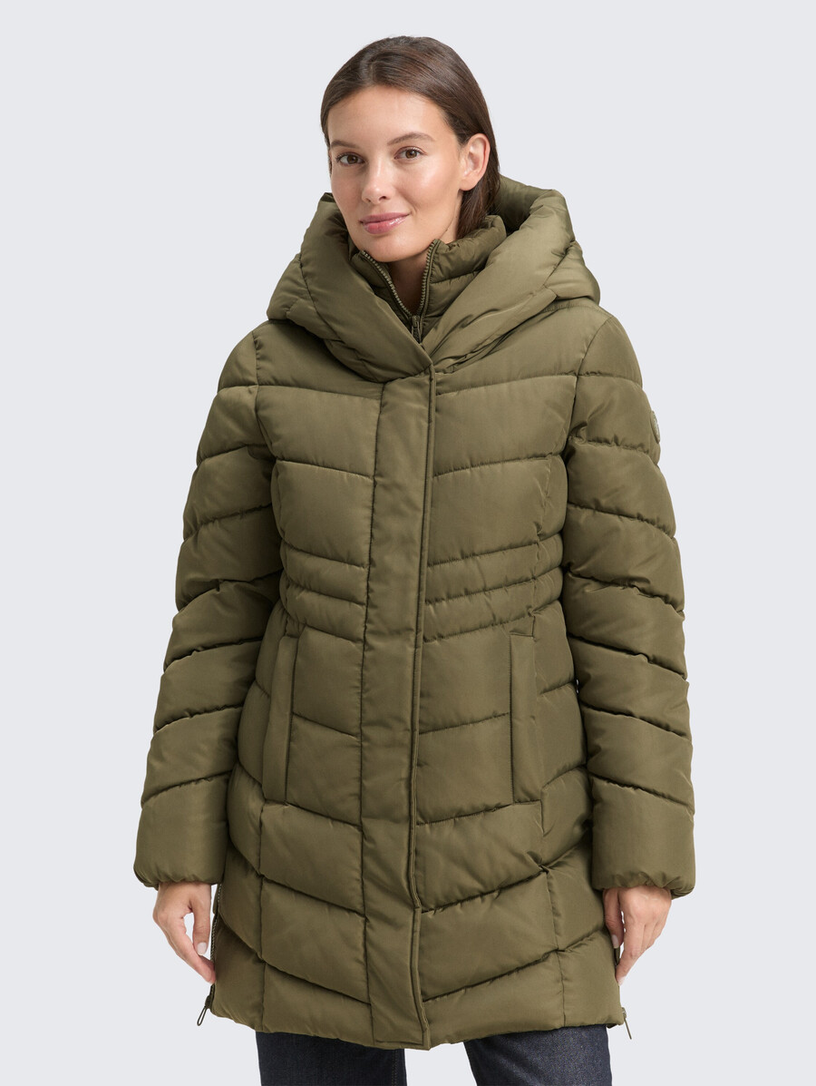 abrigo acolchado con look 2 en 1