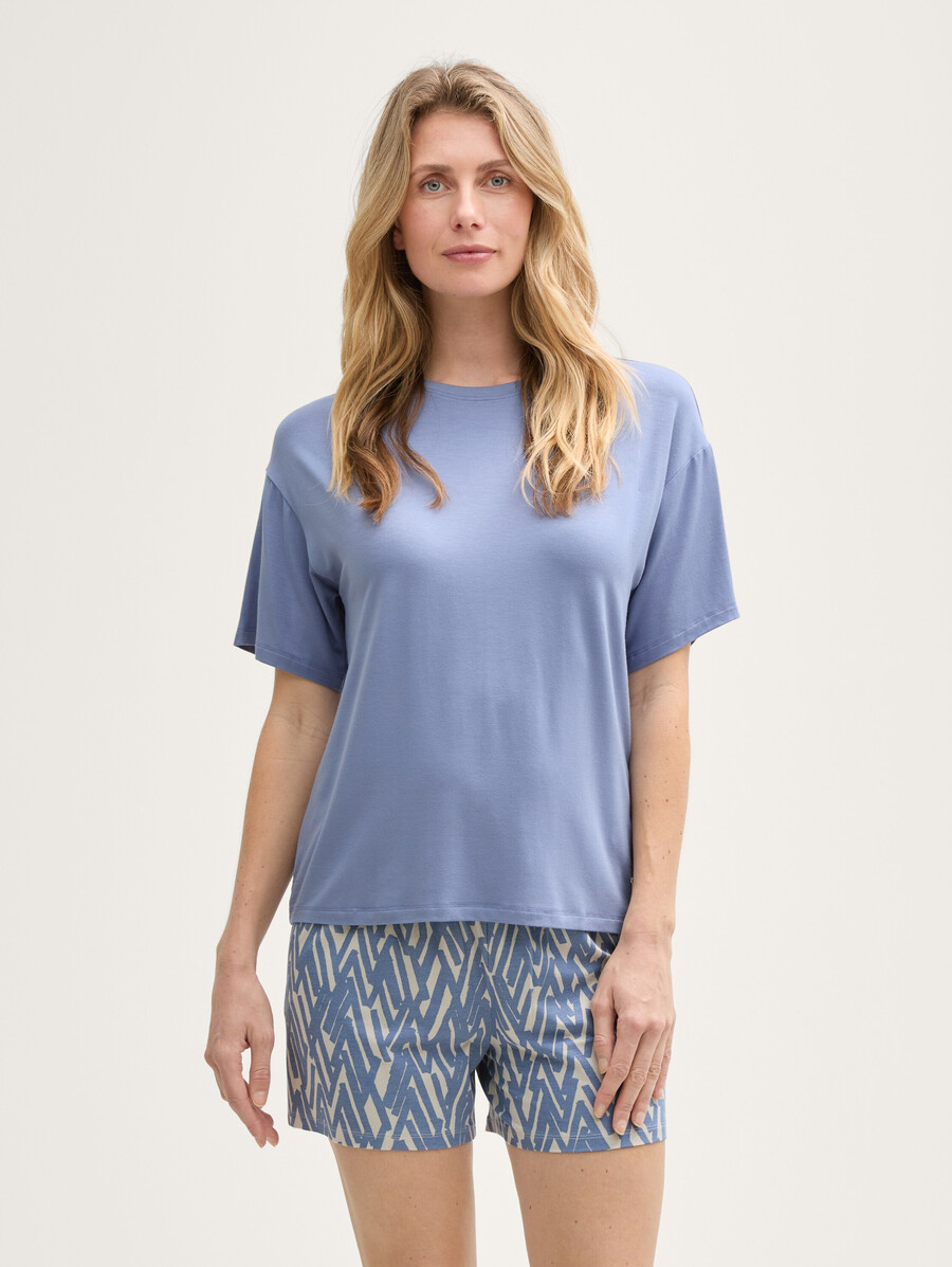 conjunto de pijama con estampado integral