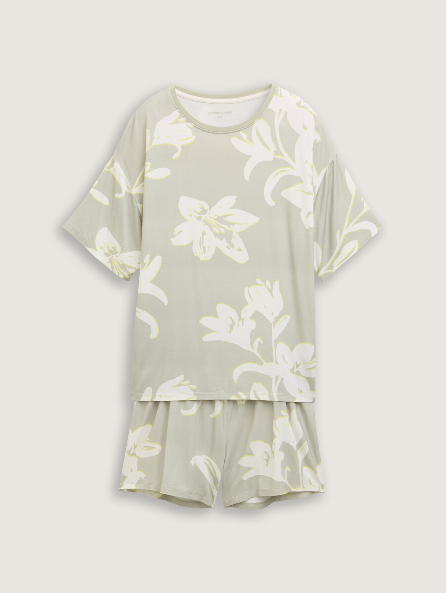 conjunto de pijama con estampado integral