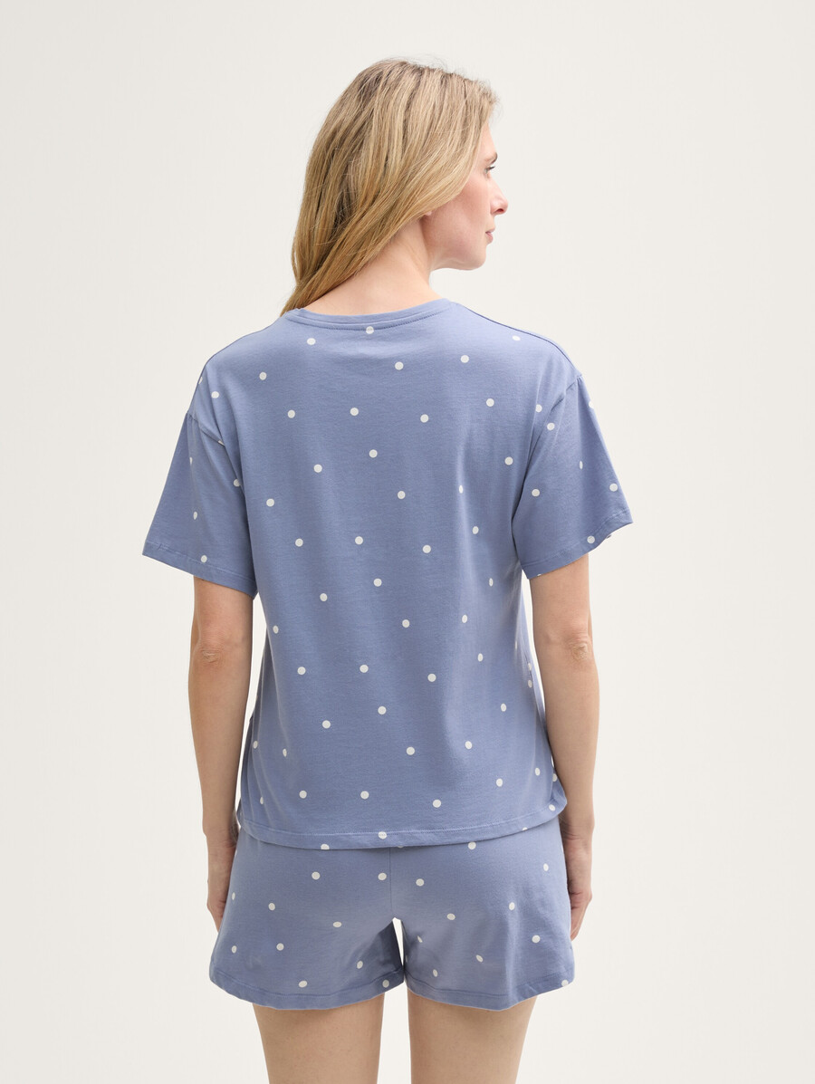 conjunto de pijama con estampado de lunares