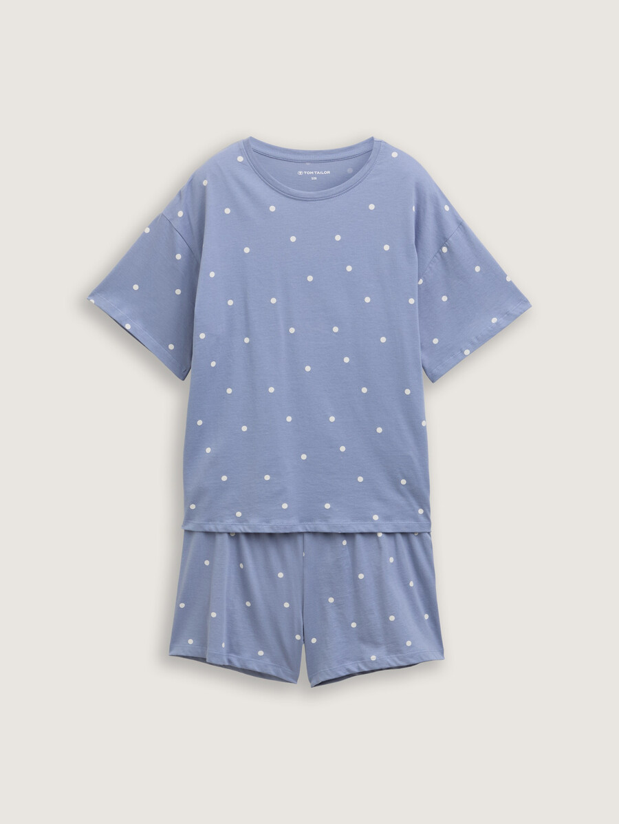 conjunto de pijama con estampado de lunares