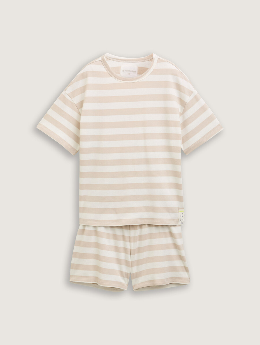 conjunto de pijama con estampado de rayas