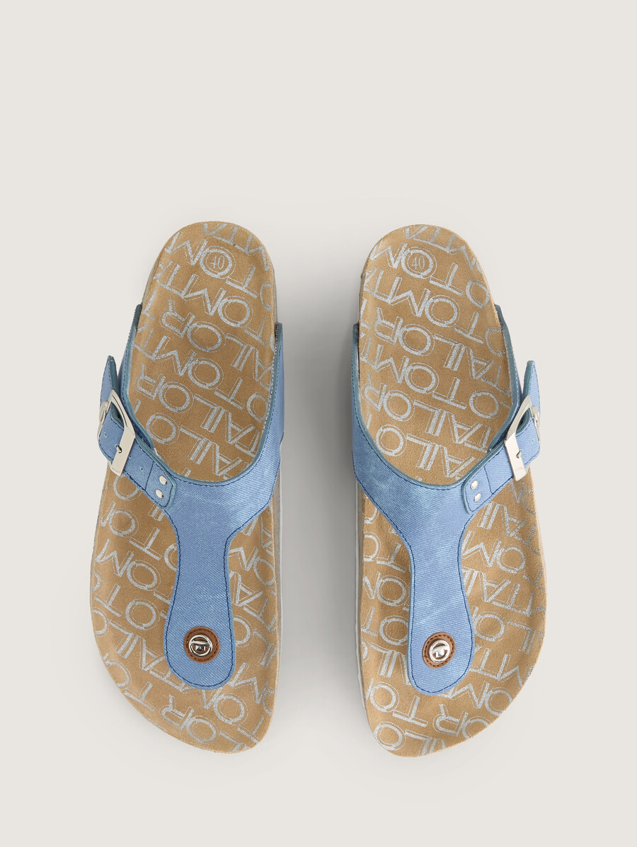 separador de dedos con aspecto denim