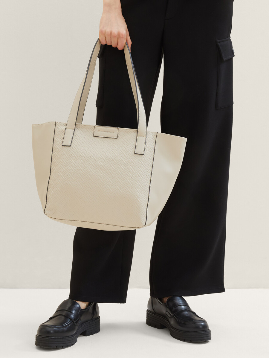 bolso shopper ttmirenda l con logotipo en relieve