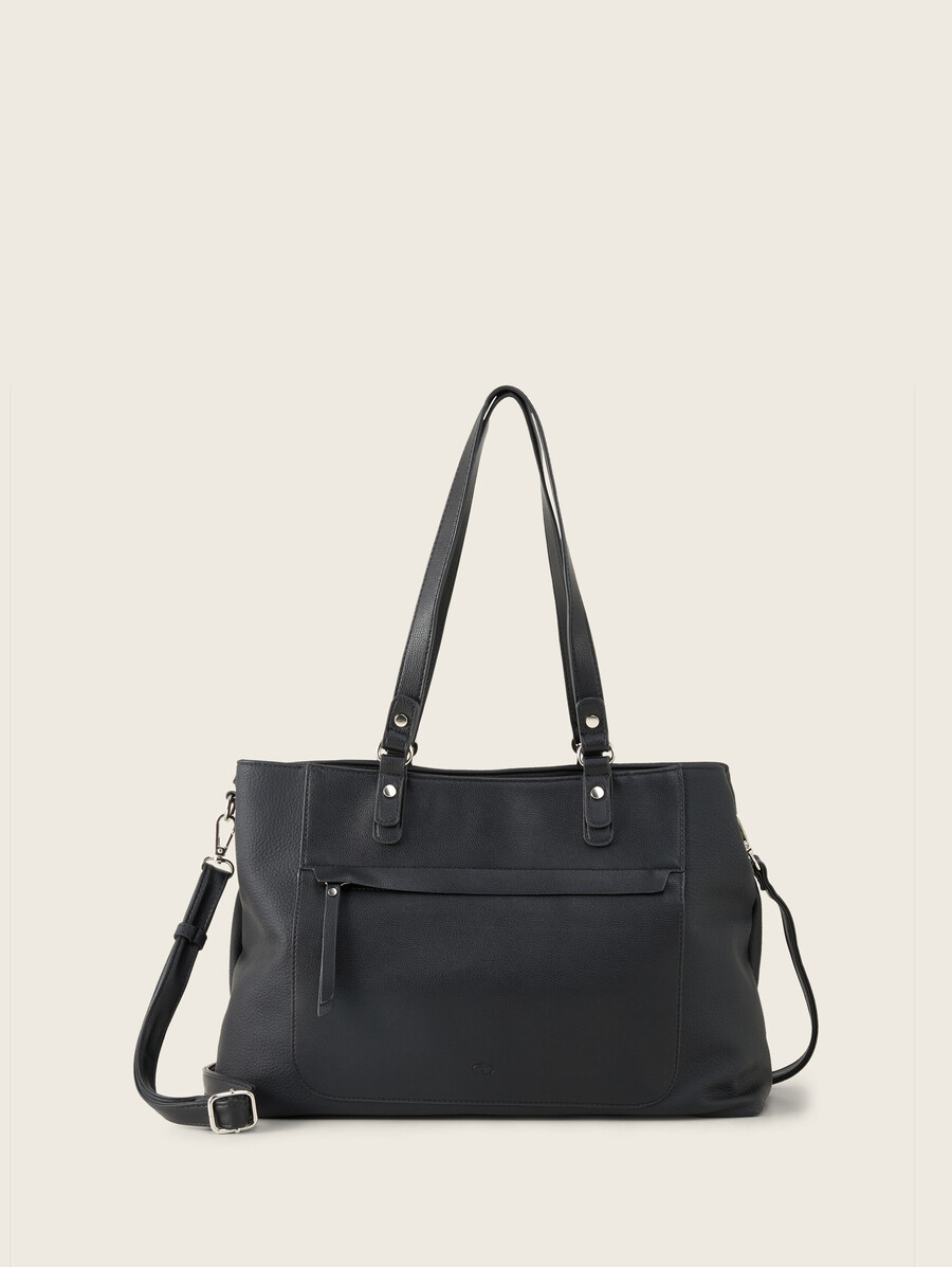 bolso shopper ttlarea l con mezcla de materiales