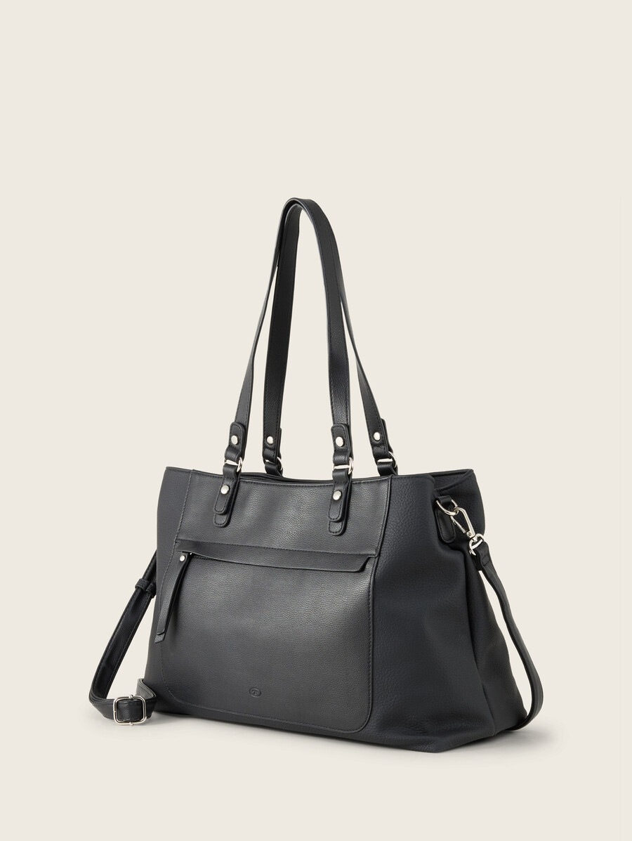 bolso shopper ttlarea l con mezcla de materiales