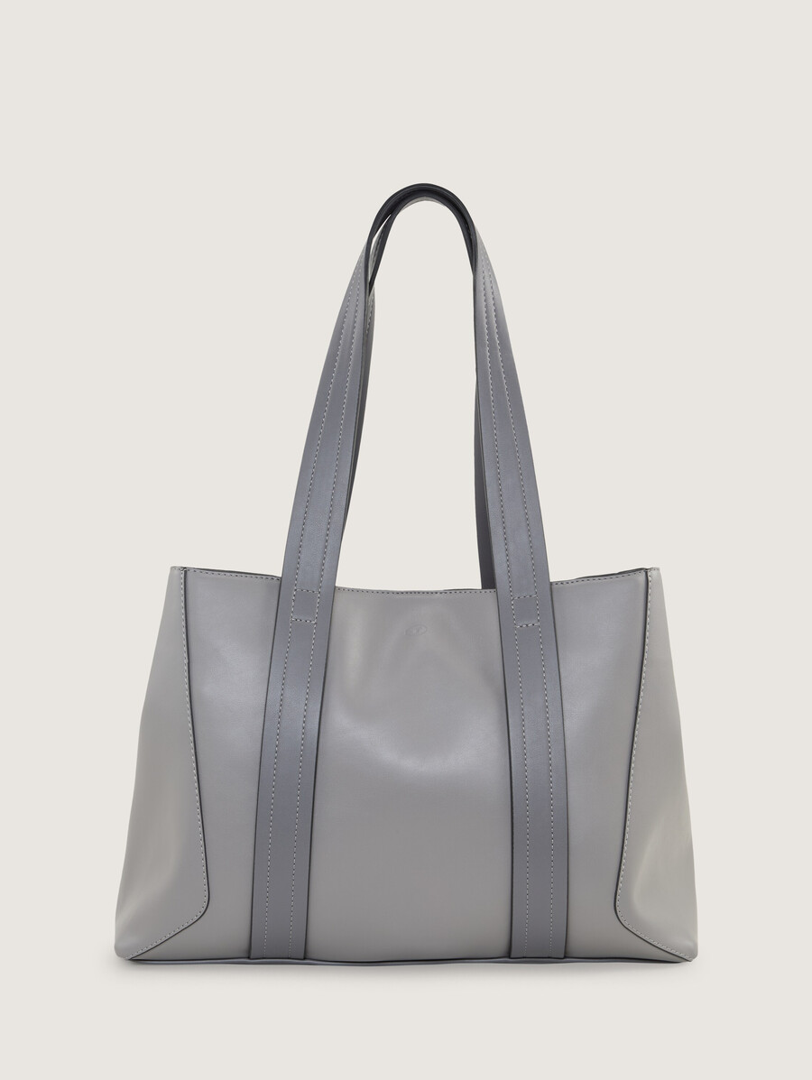 bolso shopper ttmanola l con asas de color en contraste