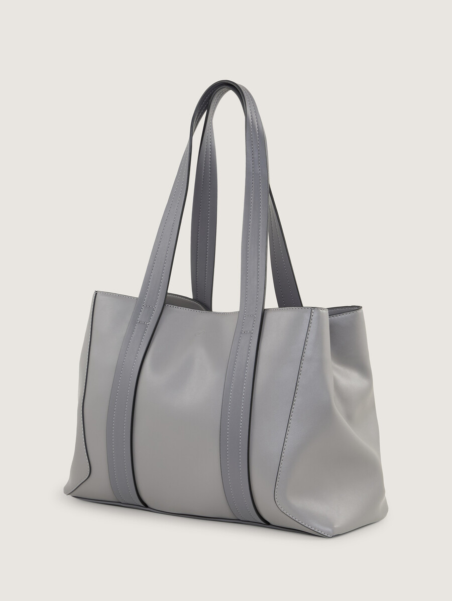 bolso shopper ttmanola l con asas de color en contraste