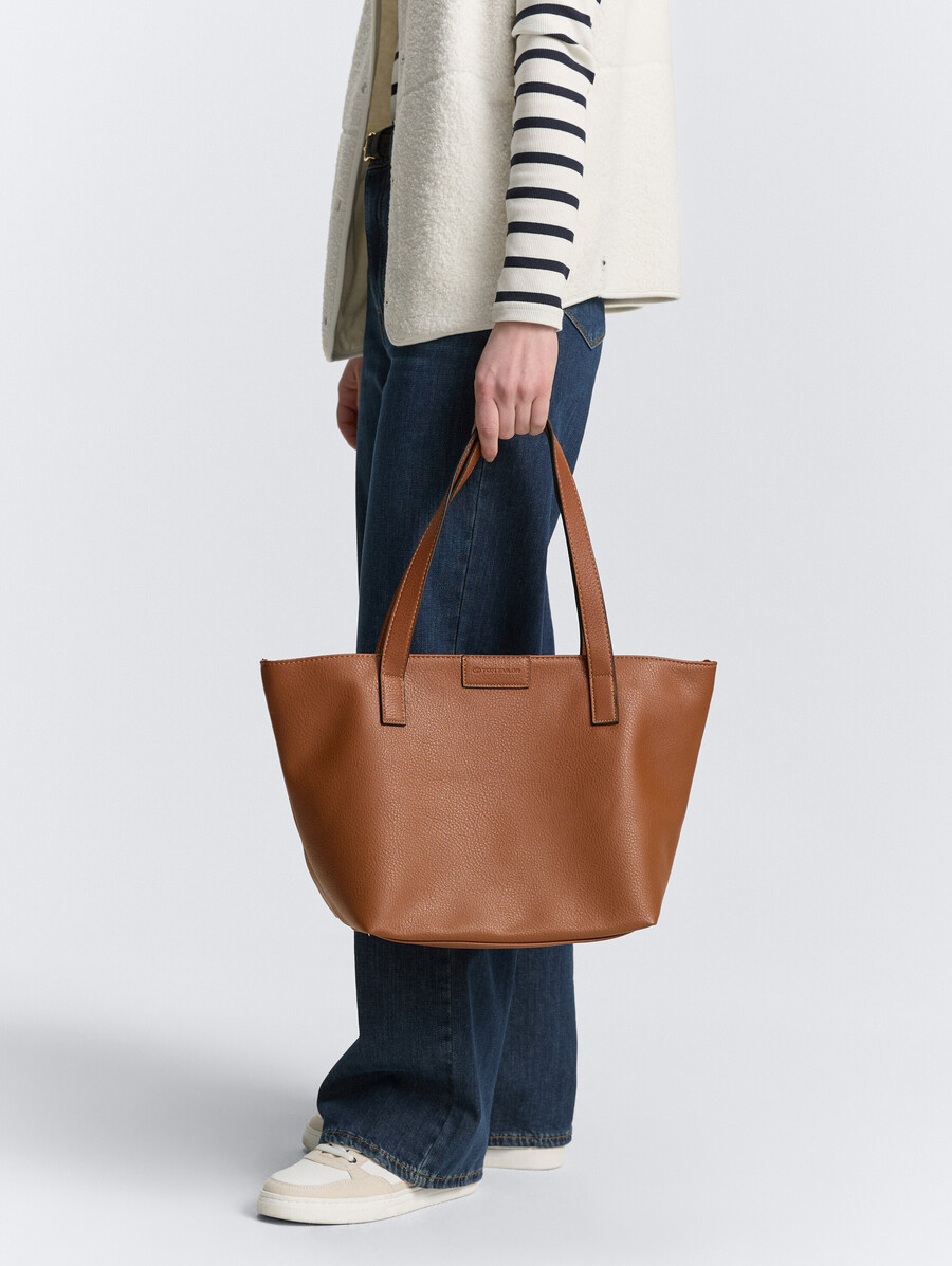 bolso shopper ttmiri l con insignia de logotipo