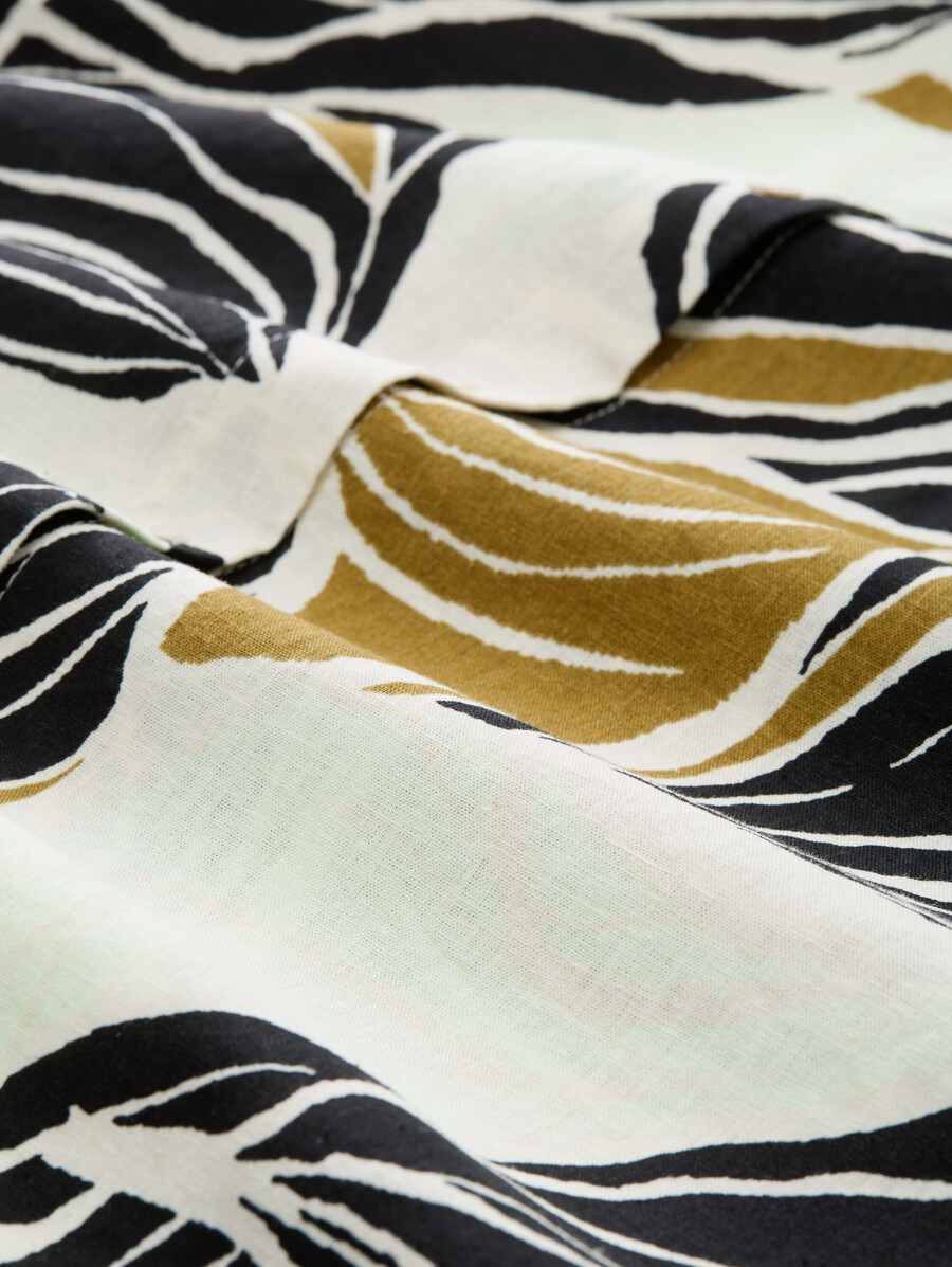 talla grande - blusa holgada con contenido de lino