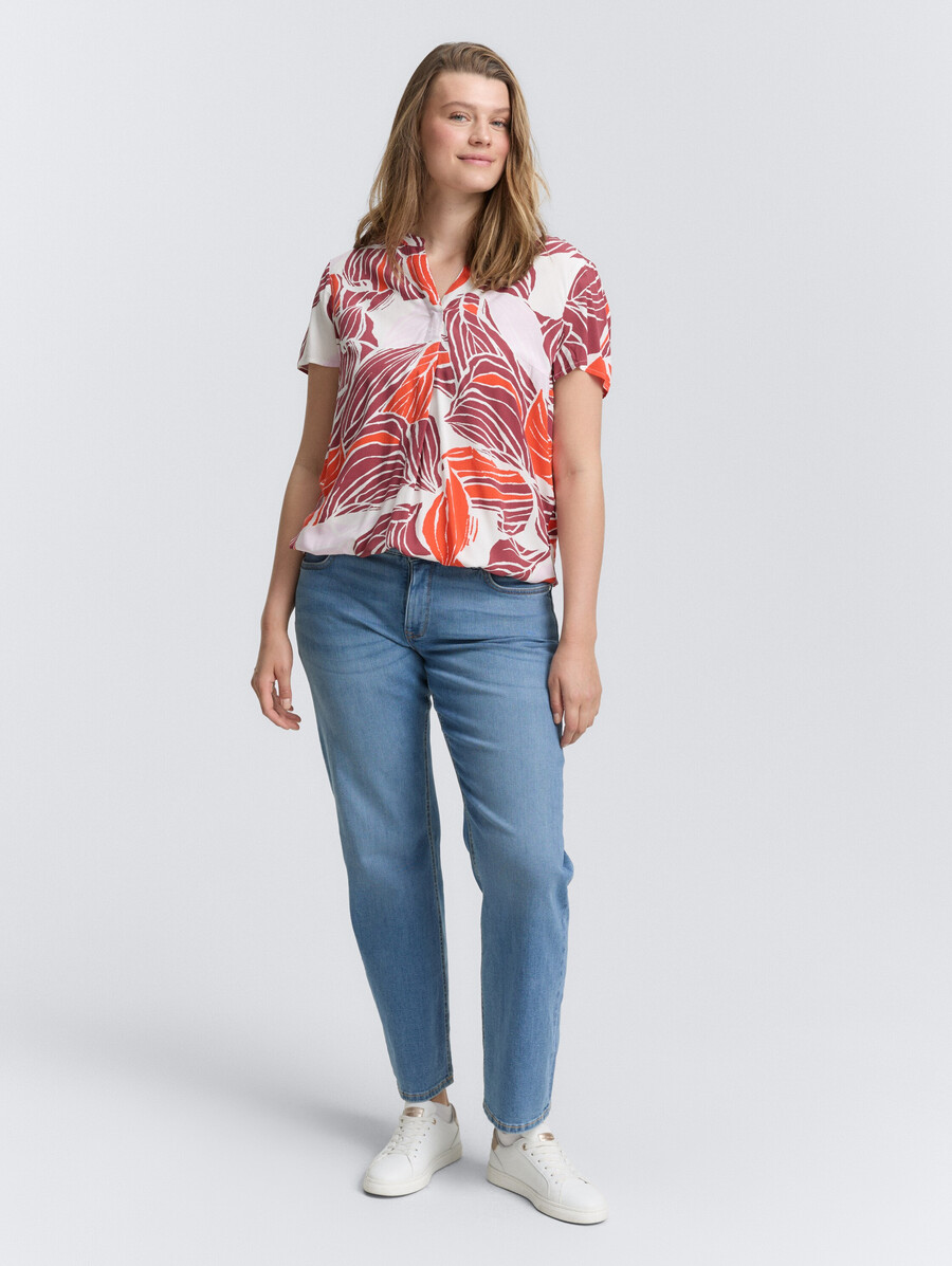 talla grande - blusa estampada