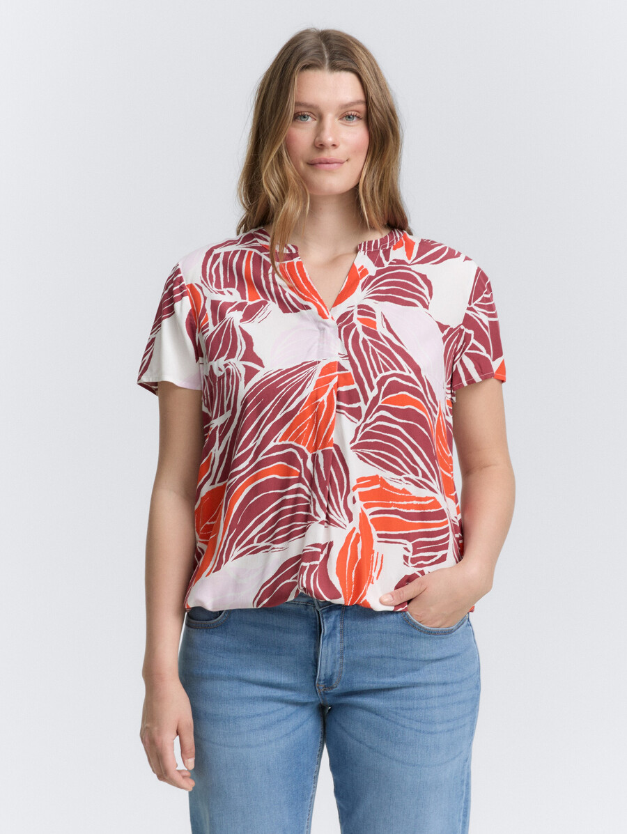 talla grande - blusa estampada