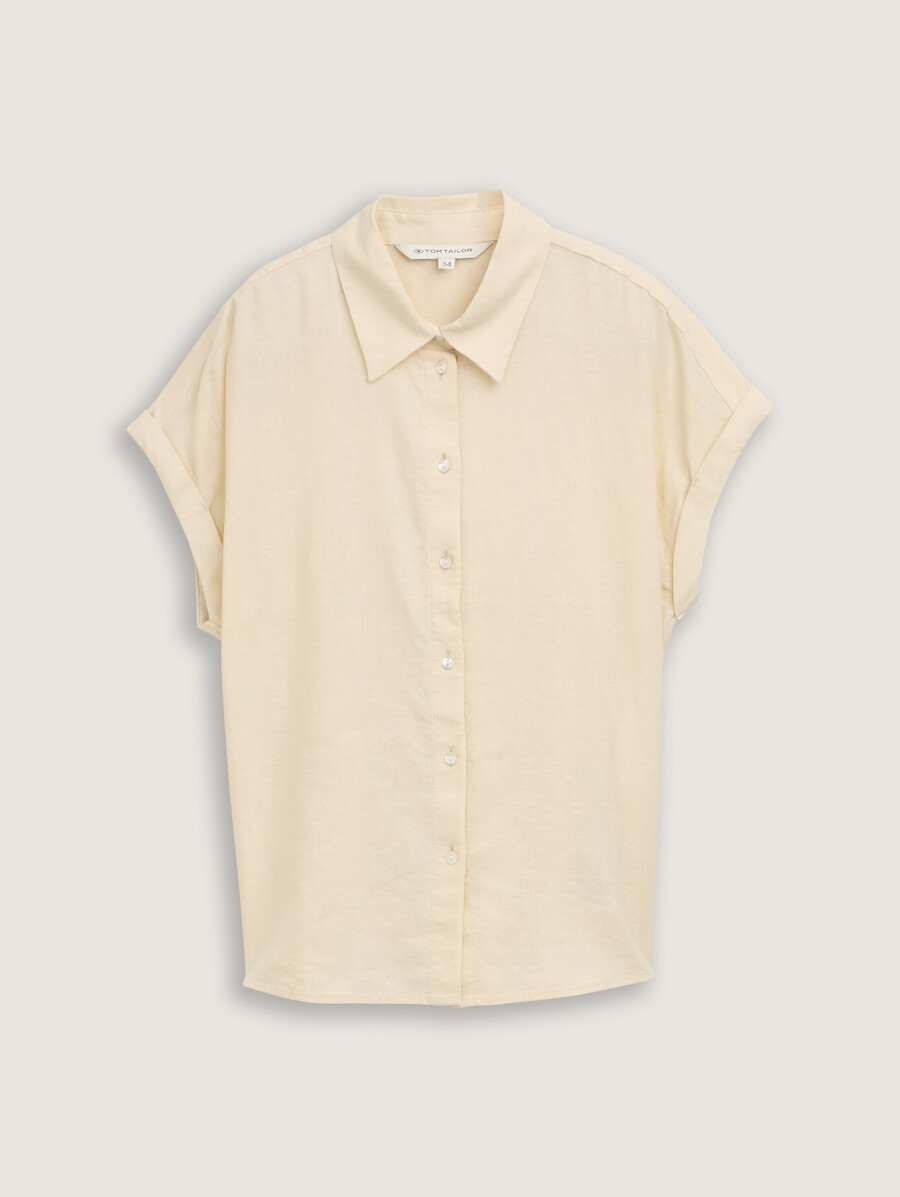 blusa holgada con contenido de lino