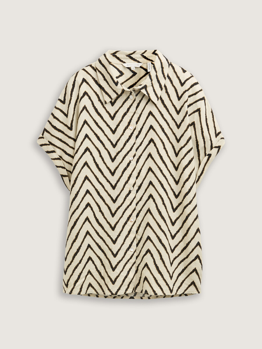 blusa holgada con contenido de lino