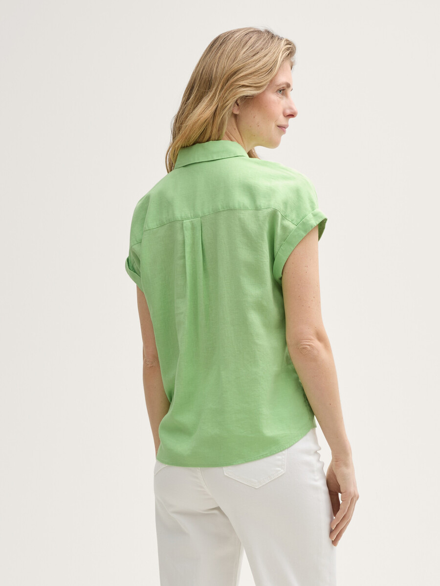 blusa holgada con contenido de lino