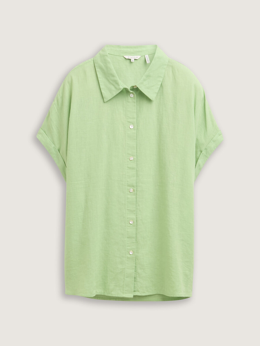 blusa holgada con contenido de lino