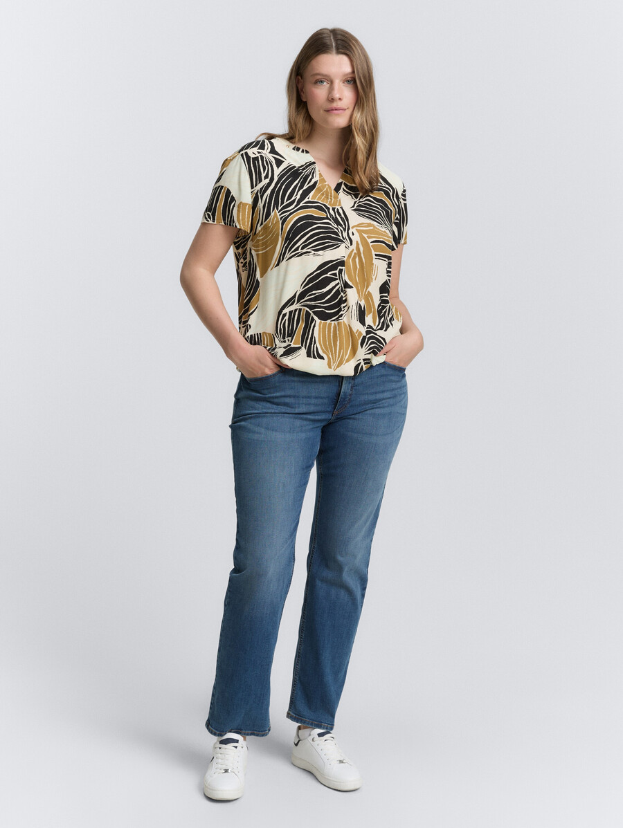 talla grande - blusa estampada