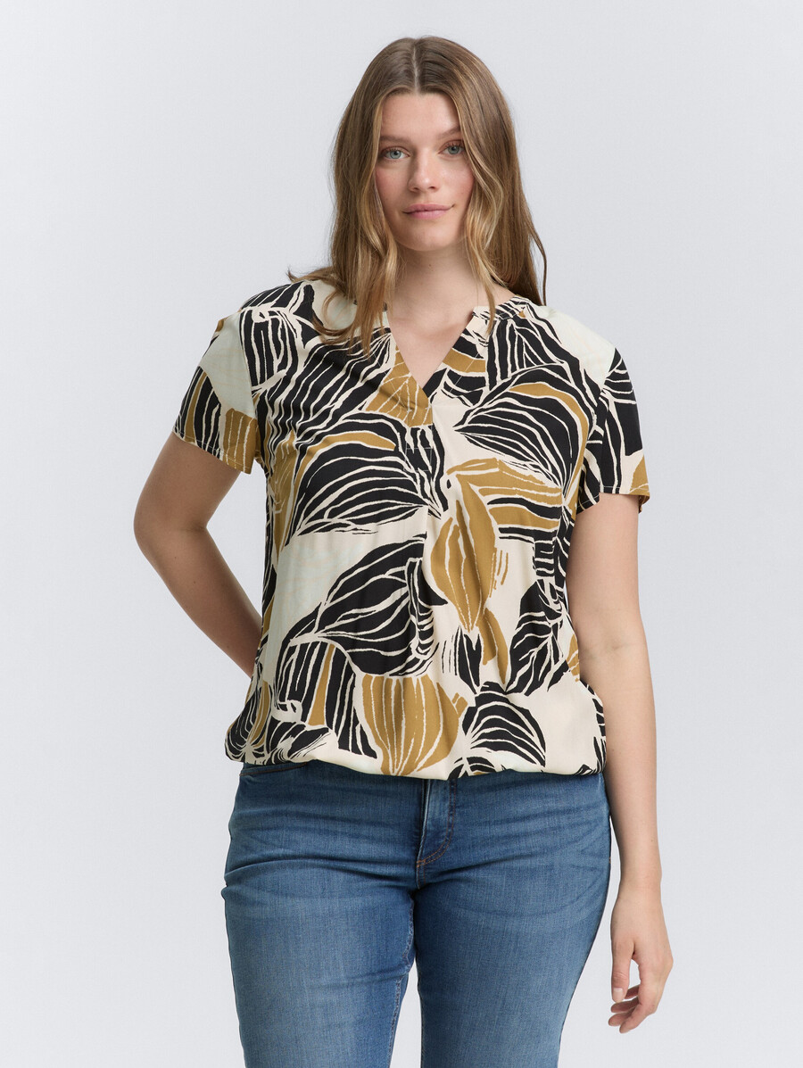 talla grande - blusa estampada