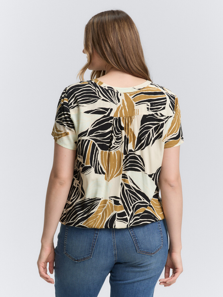 talla grande - blusa estampada