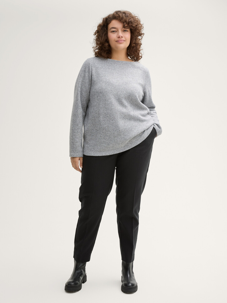 talla grande - sudadera suave al tacto con detalles de botones