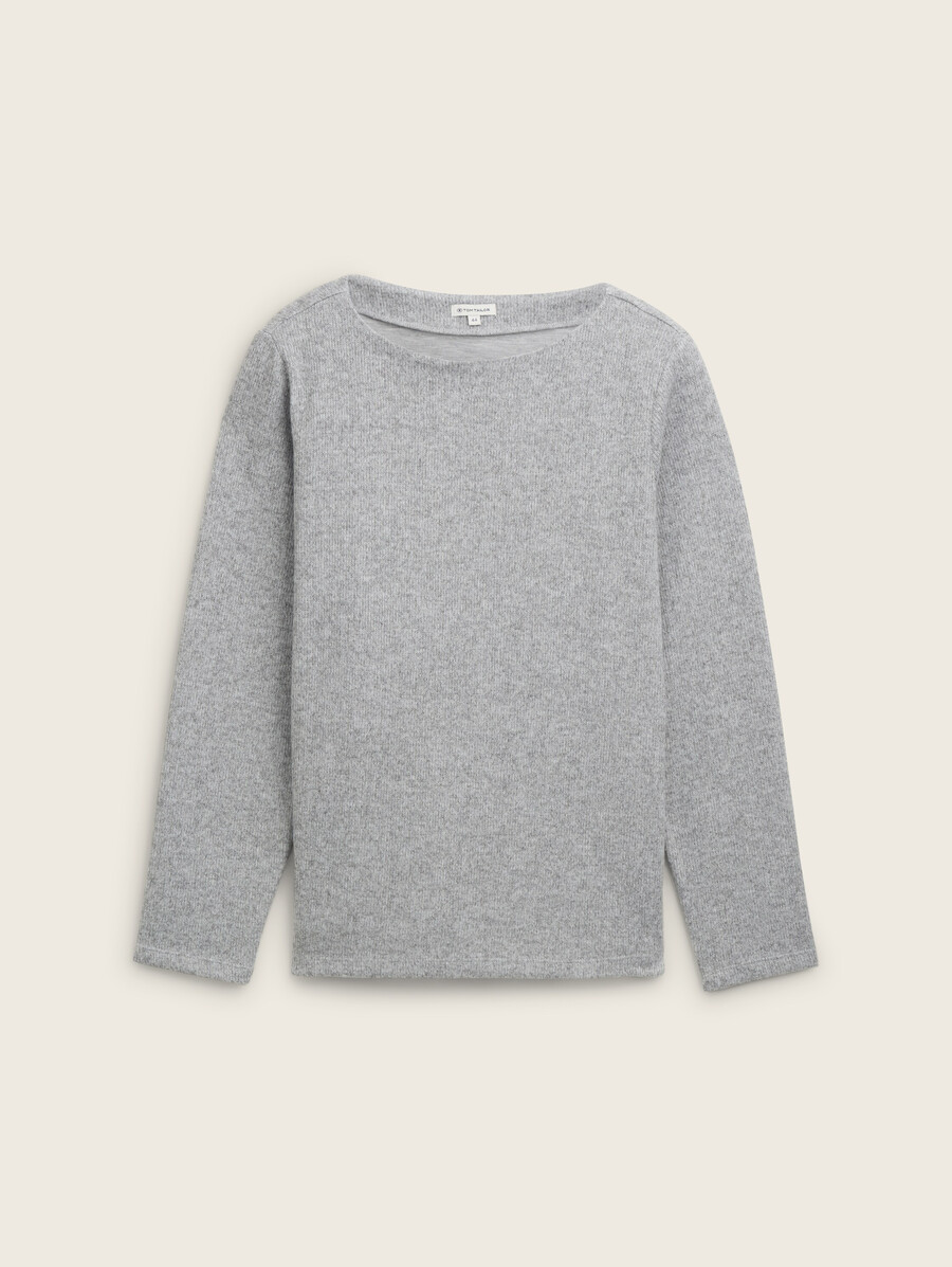 talla grande - sudadera suave al tacto con detalles de botones