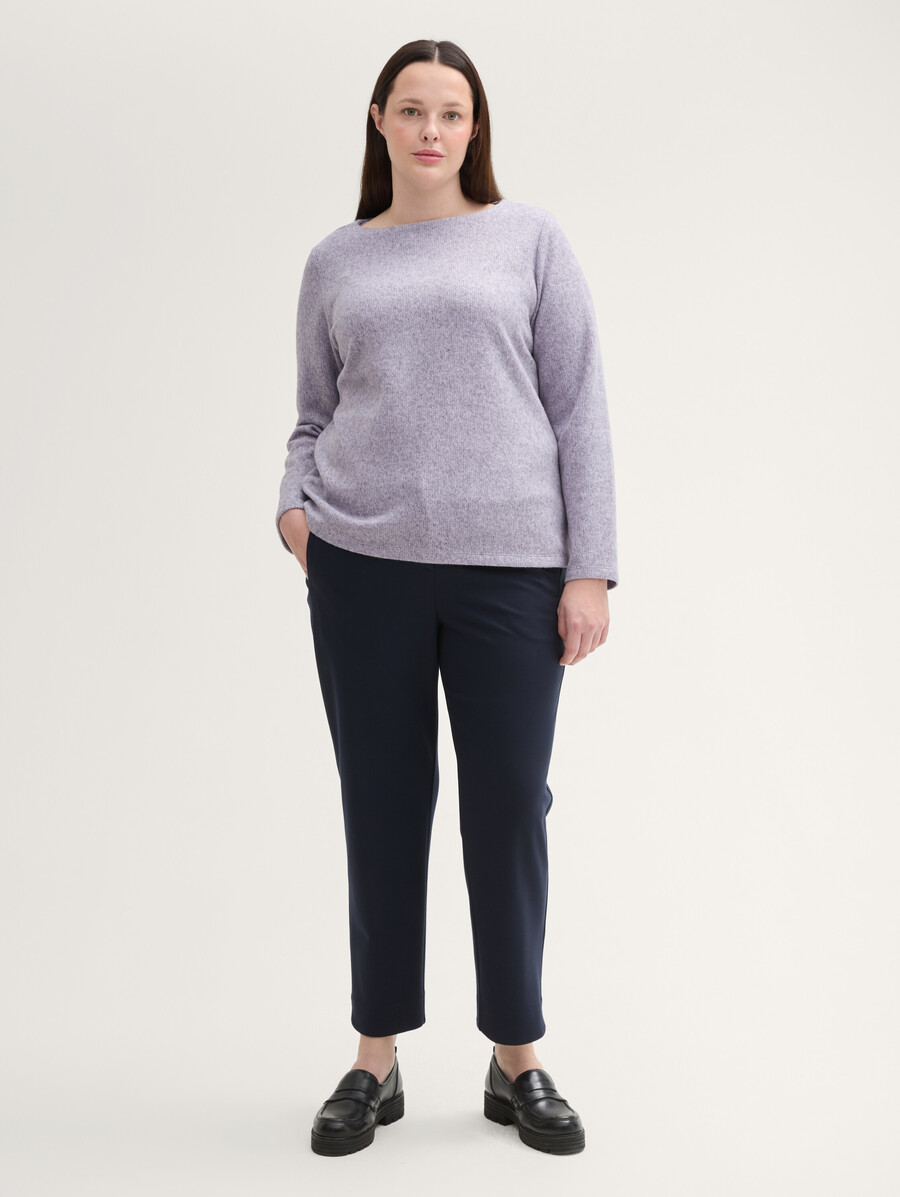 talla grande - sudadera suave al tacto con detalles de botones