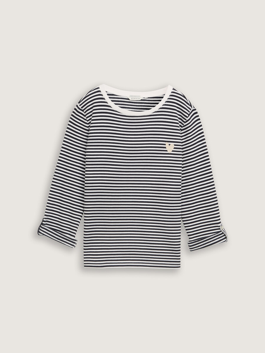 sudadera holgada con rayas