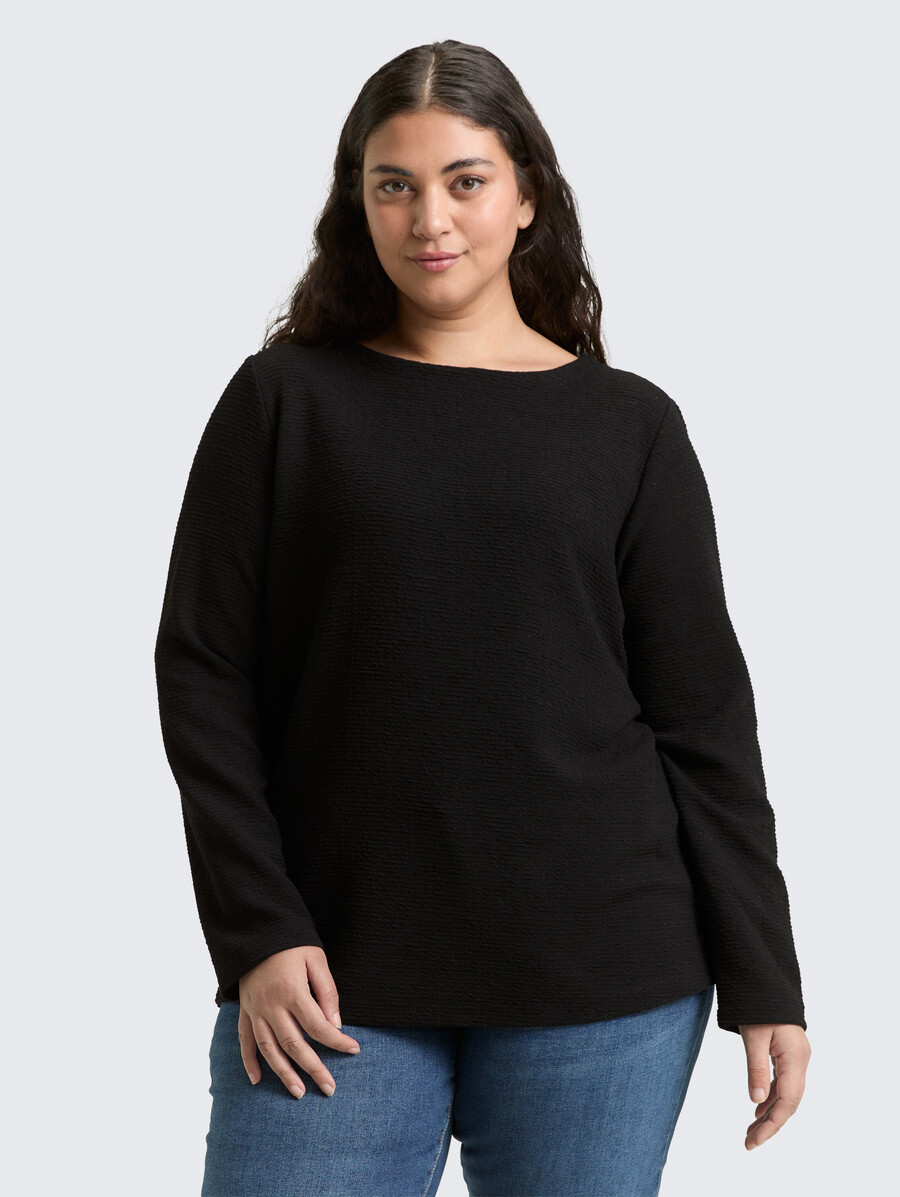 tallas grandes - sudadera con efecto brillo