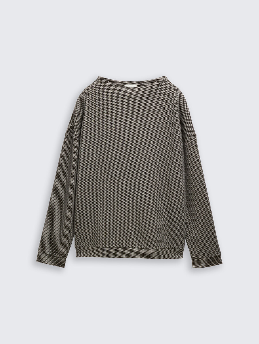 sudadera holgada con cuello alto