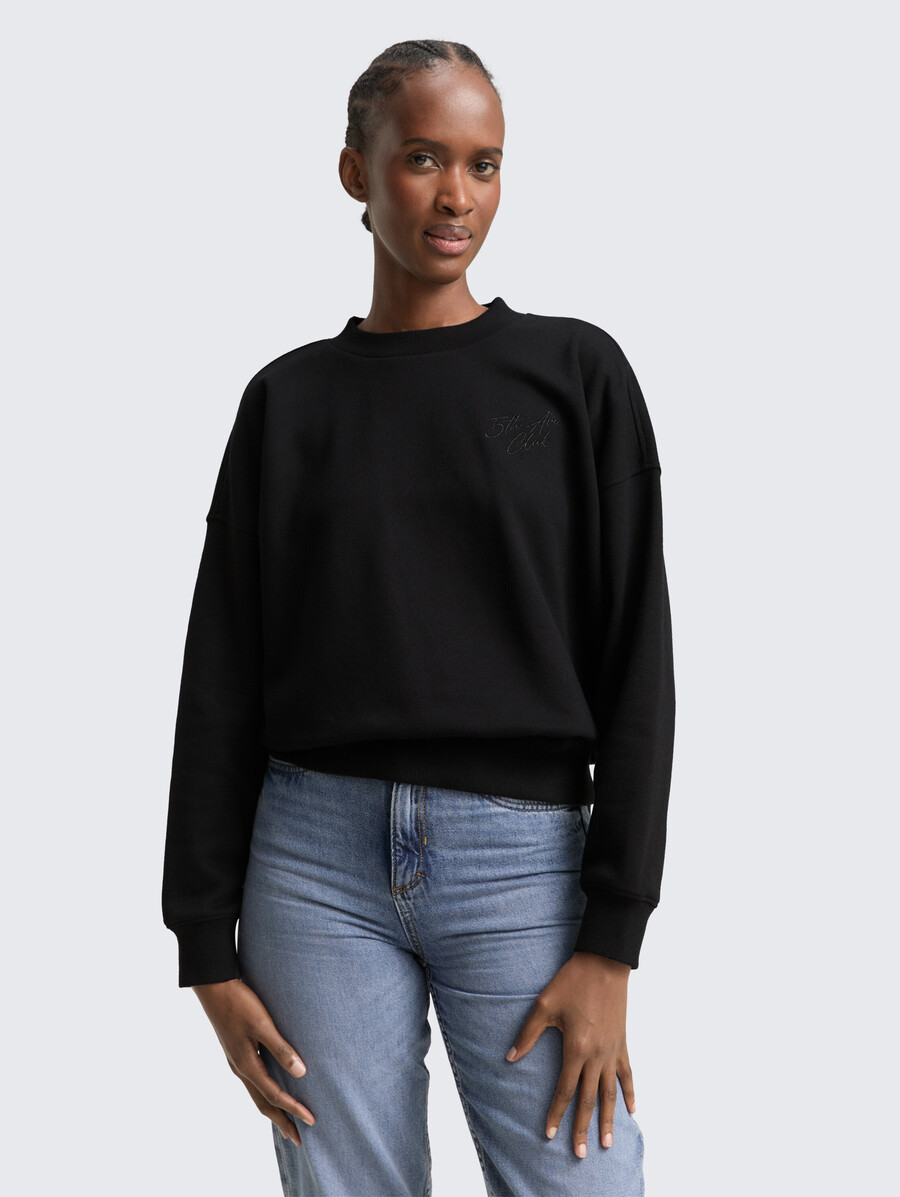 sudadera con bordado de purpurina